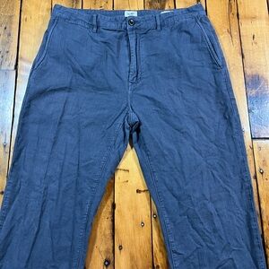 Flint And Tinder Mens 34x30 Straight Fit Chino Pants Gray Linen Blend Huckberry